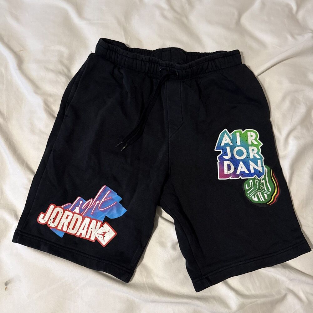 Air Jordan Flight Fleece Jumpman Shorts Mens Medium in Black